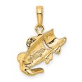 thumbnail image 3 of 14K Yellow Gold Charm Pendant Men'S 16 mm 18 Small Fish, 3 of 4