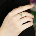thumbnail image 4 of CILENON Pinky Ring Emeralds Rings Rings Rose Gold Plated Inlays Emeralds Rings Rings Rose Gold Plated Inlays Stainless Steel Rings for Women Costume Jewelry for Women Love Ring(Gold,6), 4 of 5