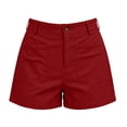 thumbnail image 4 of hoksml Classic Chino Shorts for Women - Mid Rise, Button Closure with Multi-Pockets, 4 of 6