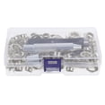 thumbnail image 1 of HLONK 100 Sets Grommet Eyelets Tool Kit Grommet Setting Tool and Eyelets with Setting Tools and Storage Box Multi-Purpose Grommet Punch Kit for Various Projects, 1 of 8