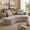 Camel, variant on Minimalist Cloud 79.5" Cream White Boucle 3-Seater Sofa, Boneless Upholstered Floor Couch with Foam Spring Support, 2 Pillows, No Assembly Required
