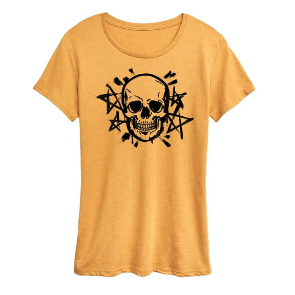 Instant Message - Skull And Stars - Women's Short Sleeve Graphic T-Shirt