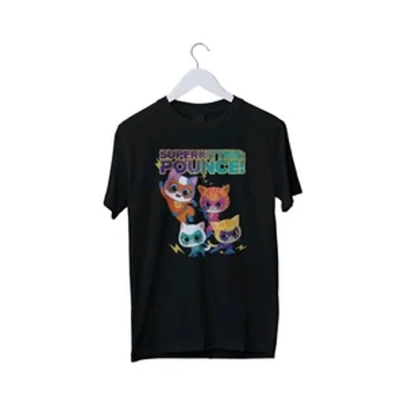 Junior SuperKitties Pounce! T-shirt Graphic T-Shirt Mens S M L XL 2 3 4 XL