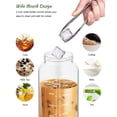 thumbnail image 3 of Botella de agua de vidrio Nefeeko de 1 litro con pajita, marcador de tiempo, sin BPA, 3 of 6
