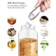 thumbnail image 3 of Botella de agua de vidrio Nefeeko de 1 litro con pajita, marcador de tiempo, sin BPA, 3 of 6