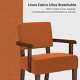 thumbnail image 3 of FAGAGA Mid Century Modern Accent Chair, Upholstered Oversized Chair for Living Room, Orange, 3 of 7