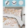 thumbnail image 3 of Quilts Queen Size Bedding Set, Yellow Leaves Reversible Summer Quilt 3 Pieces, Summer Botanical Lightweight Bedspreads Coverlets with 2 Pillow Shams for All Seasons, 3 of 5