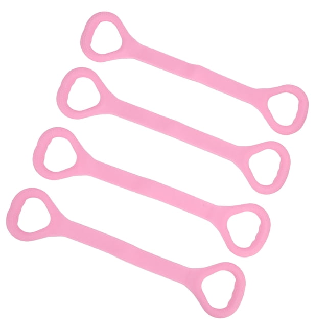 Cuerda Elástica Para Entrenamiento De Brazos, Cuerda Elástica Para Entrenamiento De Espalda, Portátil, 4 Piezas, Elástica Ensanchada, Rosa Para Piernas Para Mujeres