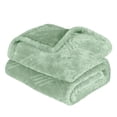 thumbnail image 6 of BNM Fleece Diamond Fluffy Blanket, Throw, Sea Foam, 6 of 6
