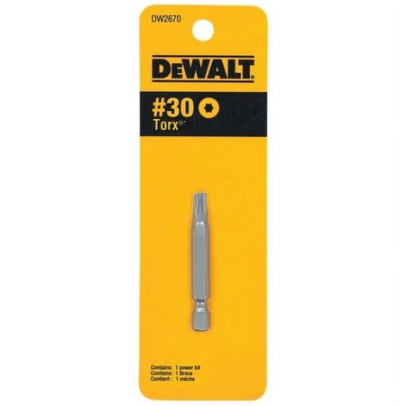 UPC: 0028877508184 | Dewalt DW2670 Power Bit  T30  Torx  2in   Tool Steel
