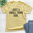 thumbnail image 2 of Kids Just A Small Town Girl Shirt, Youth Kids Girl T-Shirt, Small Town Shirt, Rural Shirt, Midwest Shirt, Yellow, X-Small, 2 of 4