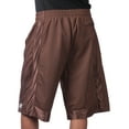 thumbnail image 3 of Pro Club Men's Heavyweight Relaxed Fit Mesh Basketball Shorts - Brown - XX Large, 3 of 4