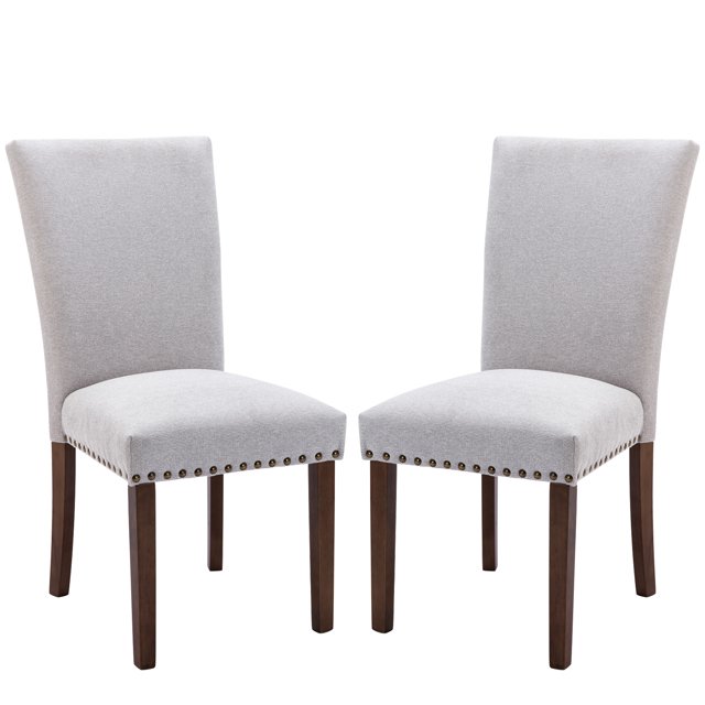 MALOL Fabric Upholstered Dining Side Chair with High Back(Set Of 2)