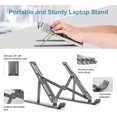 thumbnail image 4 of Laptop Stand, Adjustable Portable Laptop Holder,Aluminum Alloy Desktop Mount Compatible with 10-15.6 Inch MacBook PC-Notebook Tablet Thinkpad, 4 of 7