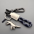 thumbnail image 4 of Aluminum Alloy Dinosaur Charm Paired with a Hand-woven Bracelet, Mini Dinosaur Keychain, Keys Accessories for Women Men, 4 of 10