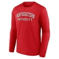 thumbnail image 2 of Men's Red Northeastern Huskies School Name Long Sleeve T-Shirt, 2 of 3