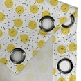 thumbnail image 4 of Ambesonne Yellow and White Grommet Curtain, Big Circles, 50" x 72", Marigold and Black, 4 of 6