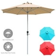 thumbnail image 2 of Costway 9' Patio Market Umbrella Table Aluminum Crank W/8 Ribs Beige, 2 of 10