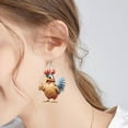 thumbnail image 6 of SIEYIO Adorable Cartoon Chicken Earrings for Women Cute Ear Studs Adornment Trendy Ear Hooks Charm Ornament Jewelry Accessories, 6 of 15