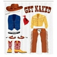 thumbnail image 3 of Ambesonne Cowboy Shower Curtain, Classic Country Clothes, 69"Wx70"L, Multicolor, 3 of 3