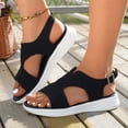 thumbnail image 1 of MKLEKYY Sandalias de Piso para Mujer Sandalias de Mujer para Ocio Diario y Vacaciones Al Aire Libre Diseño de Punta Abierta Suela Gruesa Construcción de Malla Pura Calzado Elegante de Verano, 1 of 4
