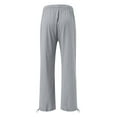 thumbnail image 4 of Women's High Waist Wide Leg Pants Elastic Drawstring Flowy Trousers (Grey XL), 4 of 4