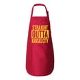 thumbnail image 2 of Wild Bobby, Straight Outta Kansas City Kitchen BBQ Grilling Cooking Graphic Apron with Pockets, Red, One Size, 2 of 5