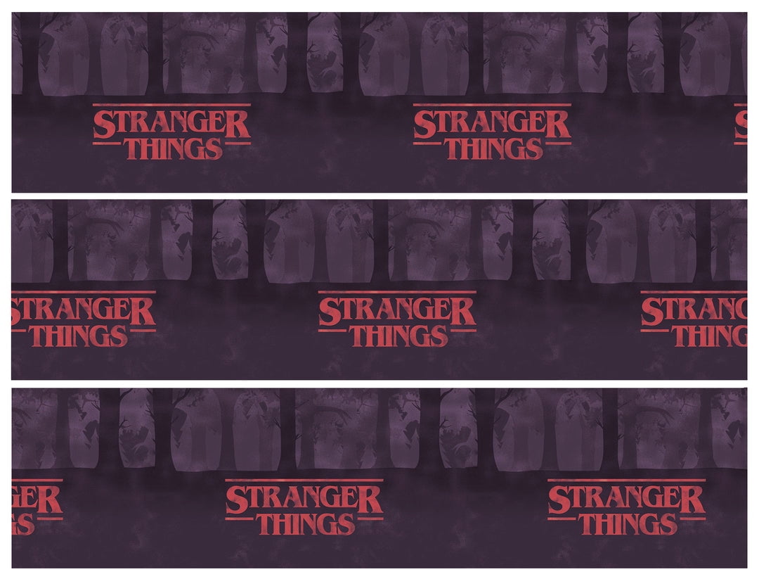 Stranger Things Forrest Logo Edible Cake Topper Image Strips ABPID56484