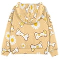thumbnail image 2 of DIXRUYEE Youth Hoodie Pullover Sweatshirt Dog Bone Chrysanthemum Pattern Printed, 2 of 9