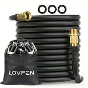 Lovfen Garden Hose 150 FT, Retractable Lightweight No Kink, Durable Expandable Water Hose For Outdoor Watering, Car Wash, Lawn & Yard Pet Cleaning