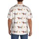 thumbnail image 3 of Balery Dachshund Dog Puppy Camisa Casual de Manga Corta con Botones para Hombre, Texturizada, Estilo Cubano, para Playa, Verano-3X-Large, 3 of 5