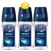Fa Deodorant 1.7 Ounce Roll-on Sport, Antiperspirant for Men & Women - 50ml (3 Pack)