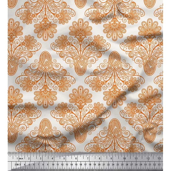 Soimoi Rayon Fabric Swirls & Paisley Decor Fabric Printed Yard 42 Inch Wide