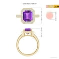 thumbnail image 4 of ANGARA Natural 2.9 ct Amethyst Engagement Ring with Diamond Halo in 14K Yellow Gold for Women (Size-10x8mm) | February Birthstone, Anniversary, Jewelry Gift for Women | Natural Amethyst Ring, 4 of 8