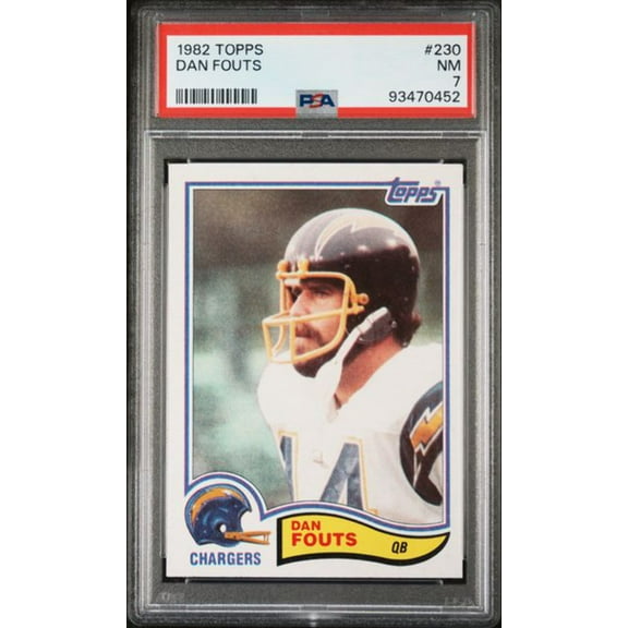 Graded 1982 Topps Dan Fouts #230 Football Card PSA 7 Near Mint