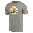 thumbnail image 2 of Men's Ash Boston Bruins Throwback Logo 1989-1990 Tri-Blend T-Shirt, 2 of 3