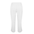 thumbnail image 6 of 2025 Women's Linen Capri Pants - High-Waist Drawstring Cropped Trousers with Pockets, Wide Leg Beach Casual Summer Pant (Sustainable & Breathable), 6 of 6
