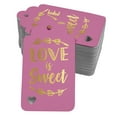 thumbnail image 1 of Inkdotpot Gold Foil Paper Hang Tags Love Is Sweet Wedding Favor Tags 50 Pack, 1 of 1