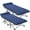 stripe bed(with blue&grey 2-sided Pad), variant on NAIZEA XL Folding Bed Cot with 3.3 Inch 2 Sided Mattress, 75"* 28" Folding Sleeping Cot Guest Bed, Folding Camping Cots with Carry Bag