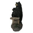 thumbnail image 3 of Rustic Forest Black Bear Mother and 2 Cubs Sitting On Tree Logs Seesaw Figurine, 3 of 9