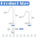 thumbnail image 2 of 100Pcs 3 Styles 316 Surgical Stainless Steel Earring Hooks with Horizontal Loops with Plastic Ear Nuts Stainless Steel Color 28~40mm Hole: 1.8mm Pin: 0.7mm, 2 of 6