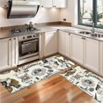 thumbnail image 3 of Kitchen Rugs Sets Of 2,Beige Halloween Skull Pumpkin Pattern Anti Fatigue Kitchen Mat Rugs Non Slip Washable,Decorative Kitchen Floor Mats for Kitchen,Sink,Laundry,17"X47", 3 of 5