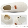 thumbnail image 6 of Barerun Women's White Slippers with Soft Insole & Rubber Sole, 6 of 7