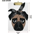thumbnail image 3 of FMSHPON Funny Dog Pug Clipboard Hardboard Wood Nursing Clip Board and Pull for Standard A4 Letter 13x9 inches, 3 of 8