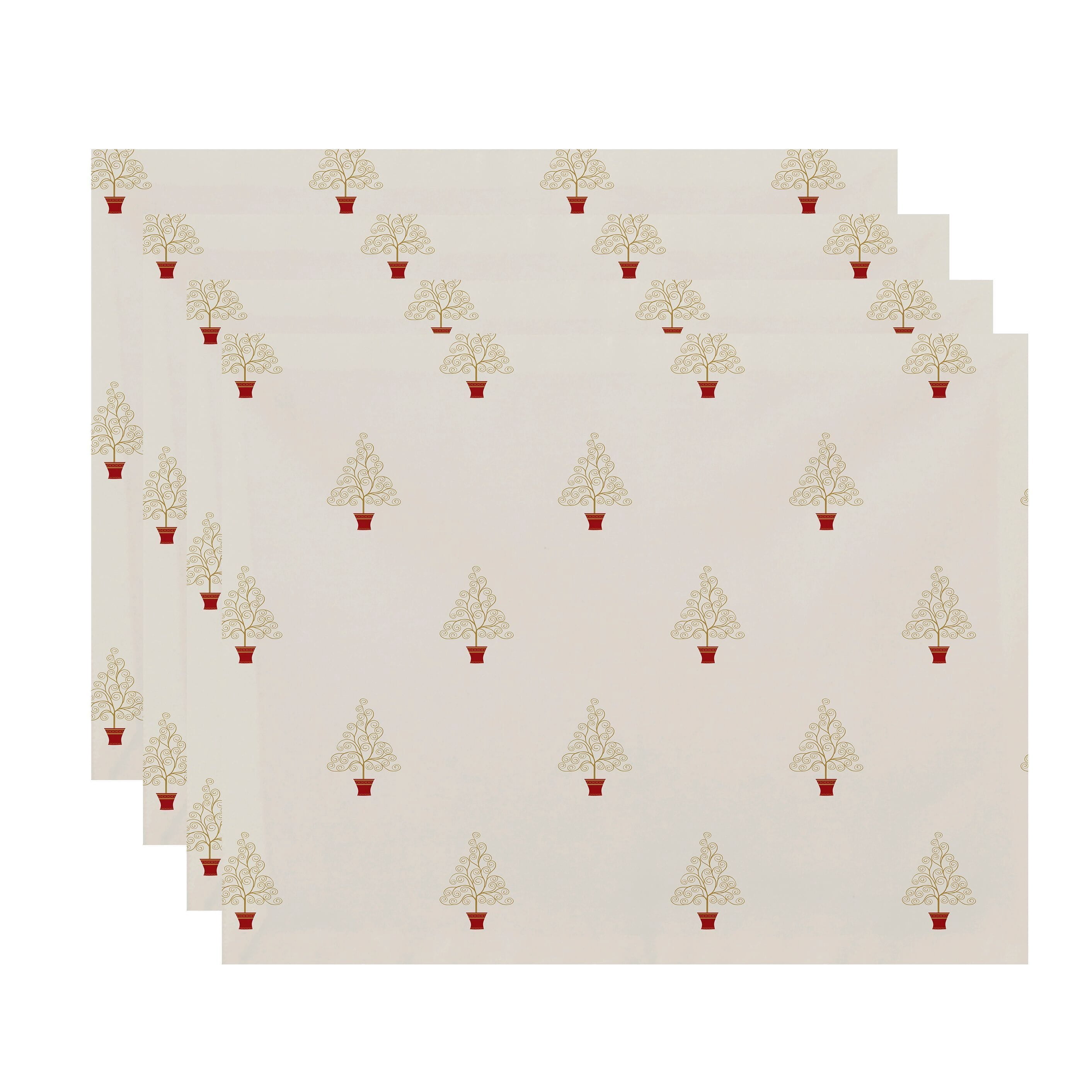 Holiday Essence Filigree Forrest Geometric Print Placemat