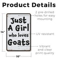 thumbnail image 2 of Just A Girl Who Loves Goats 10 Inch x 14 Inch Novelty Plastic Sign Bleat Repeat All Day Durable Weatherproof Perfect for Barns Bedrooms Dorms Fun Gift for Goat Lovers 4H Kids Ranch, 2 of 6