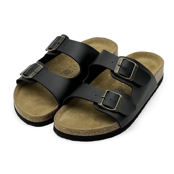 Kids Cork Footbed Sandals Girls Boys Classic Toddler Slip-On Slippers Adjustable Buckle Straps Summer Casual Indoor Outdoor Sandal Footwear