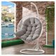 thumbnail image 4 of Cojín para Silla, Cojín para Sillón de Ratán, Cojines para Silla Relax para Columpio de Cesta Colgante, Cojines para Asiento de Cesta para Interior, Exterior, 80 x 120 cm, Gris, 4 of 5