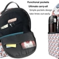 thumbnail image 5 of Lsque Donkey Pattern Backpack – School Travel Canvas Daypack with Ergonomic Padded Straps, Multiple Compartments & Leather Handle, 5 of 5
