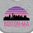 thumbnail image 4 of Inktastic Boston Gifts for Kids Retro Skyline Girls Baby Bib, 4 of 4